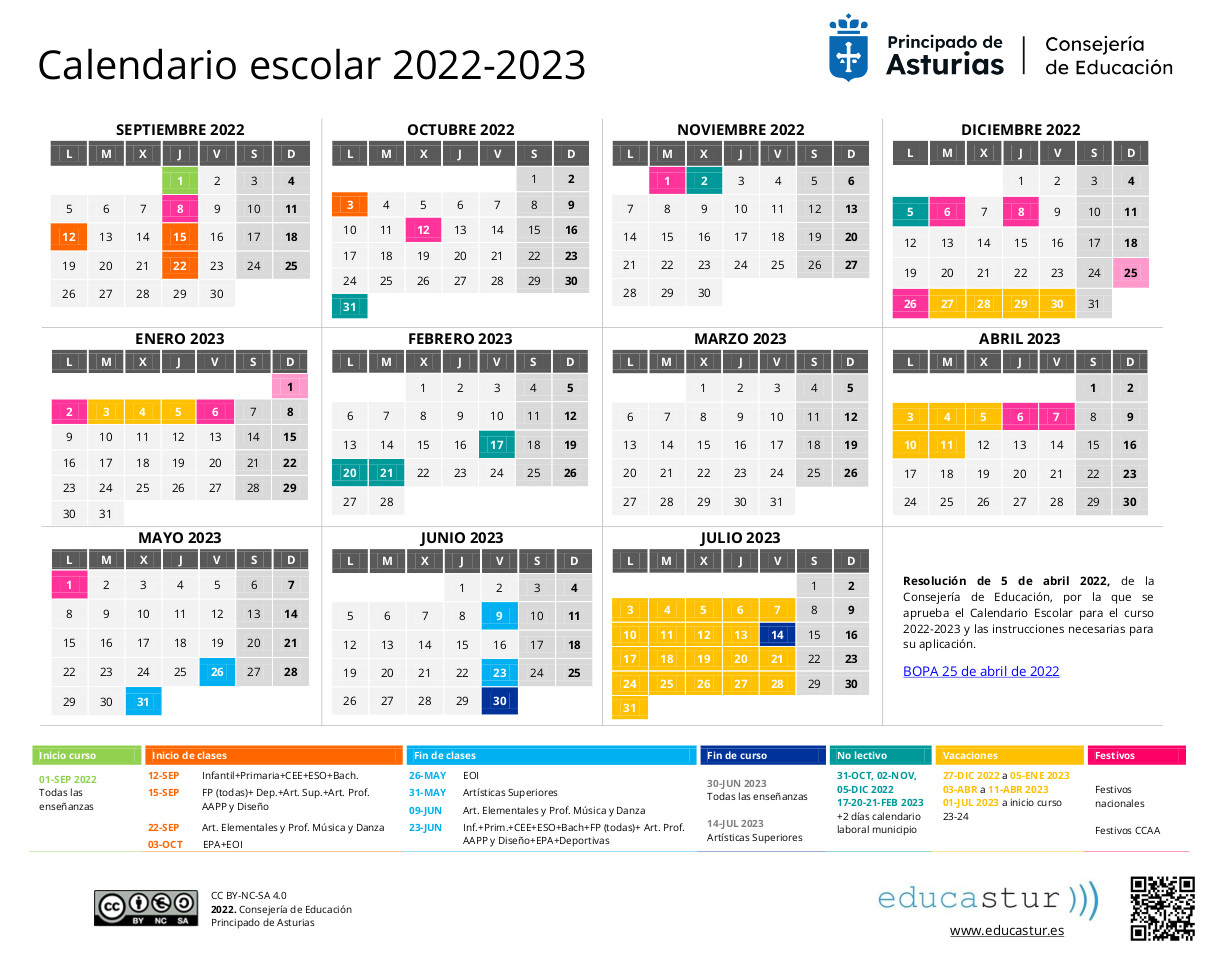 Calendario 2022-23